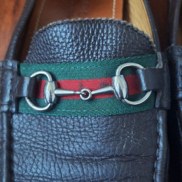 Men\'s Brown Gucci Horsebit Damo Leather Loafers Size 9.5 main image 9